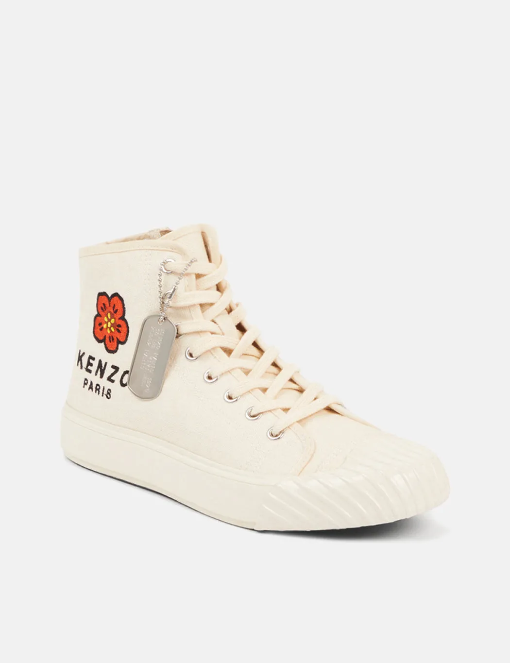 Kenzo Kenzoschool High-Top Trainers - Cream White
