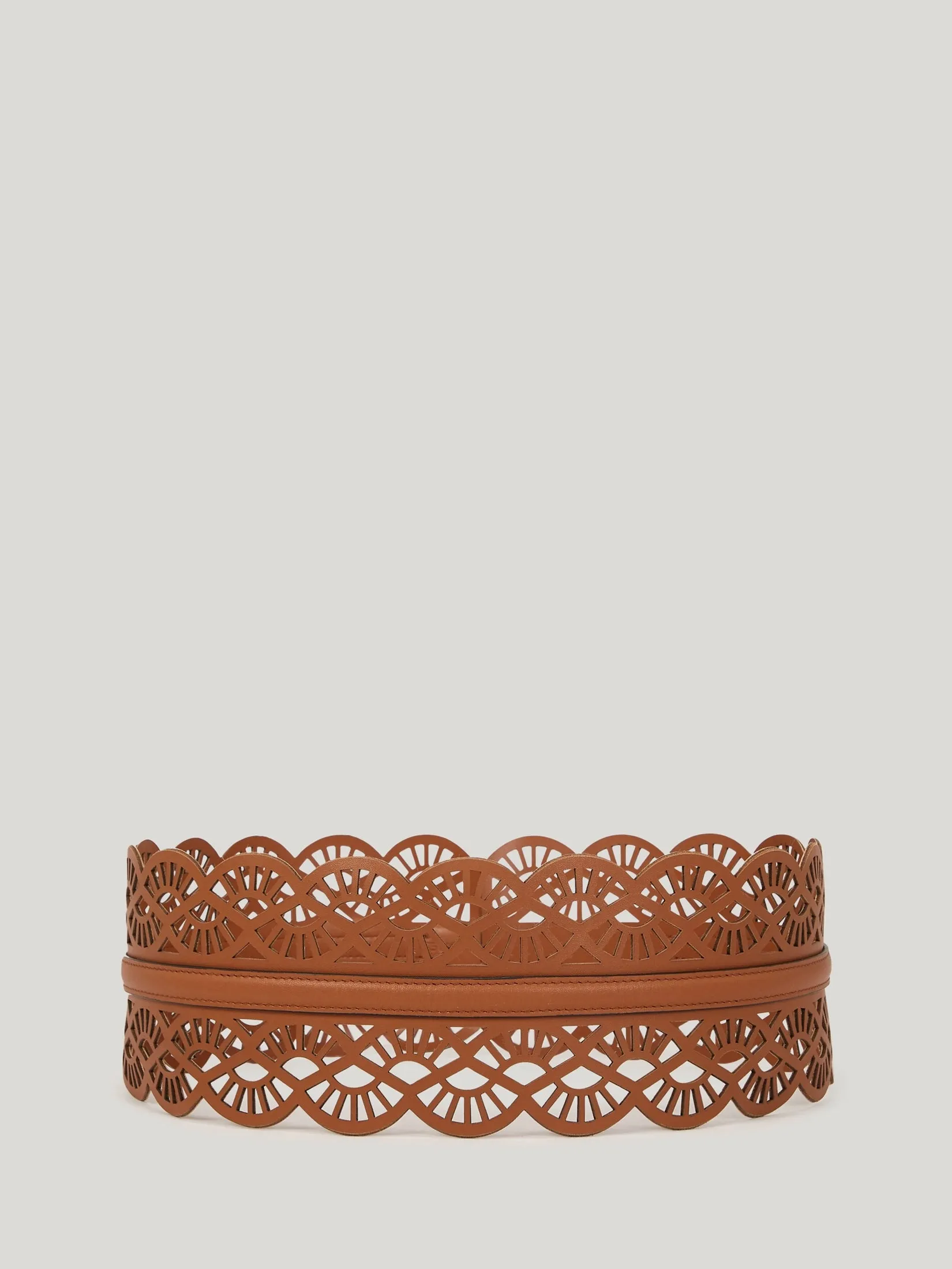 K/ESSENTIAL FAN WIDE BELT DARK TAN