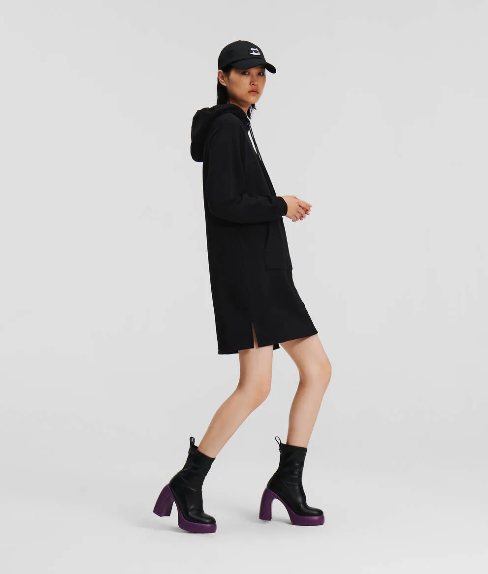 K/IKONIK HOODED SWEAT DRESS