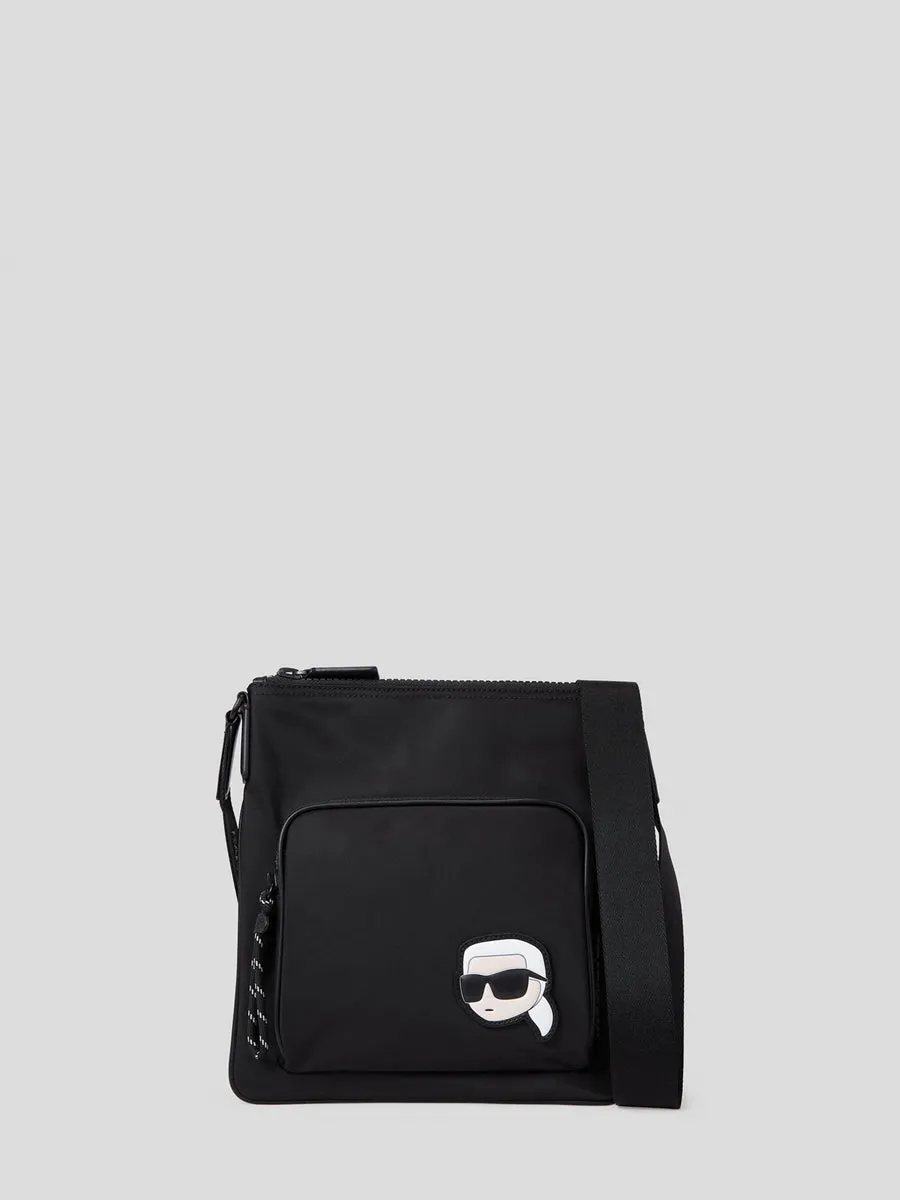 K/IKONIK NYLON FLAT CROSSBODY BAG