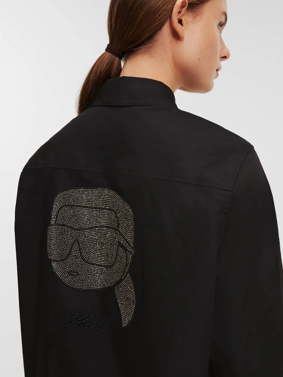 K/IKONIK RHINESTONE TUNIC SHIRT