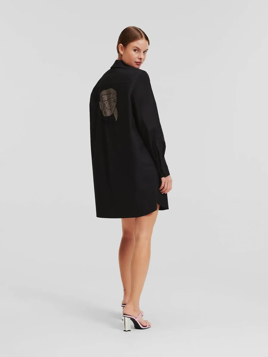 K/IKONIK RHINESTONE TUNIC SHIRT