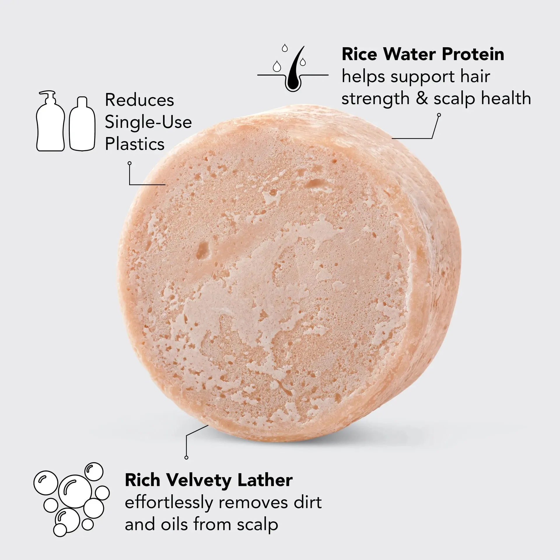 KITSCH - RICE WATER PROTEIN SHAMPOO BAR FOR HAIR GROWTH