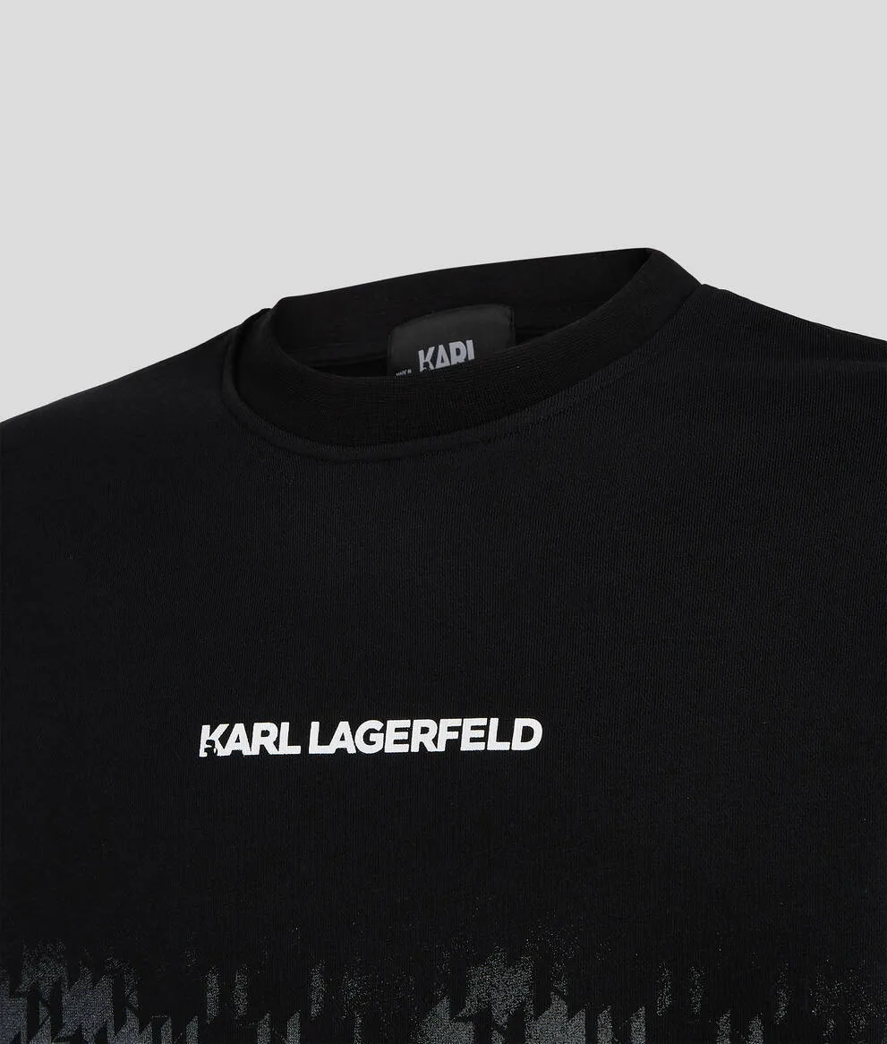 KL MONOGRAM CHECKED DEGRAD SWEATSHIRT