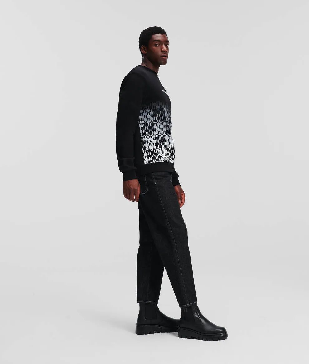 KL MONOGRAM CHECKED DEGRAD SWEATSHIRT