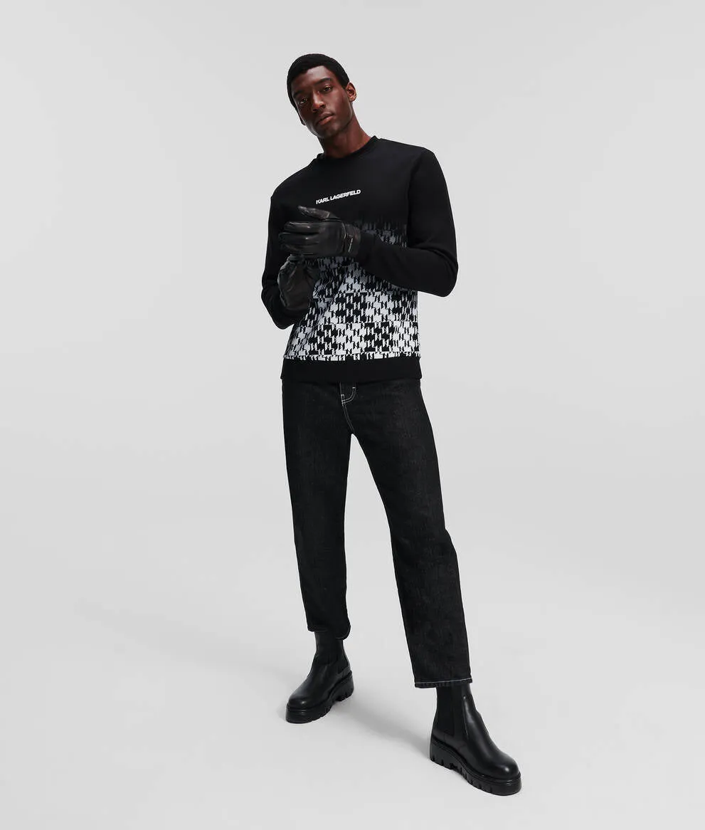 KL MONOGRAM CHECKED DEGRAD SWEATSHIRT