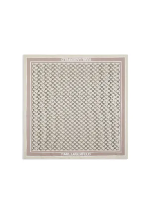 KL MONOGRAM SILK SCARF