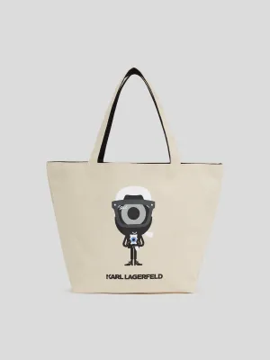 KL X DARCEL DISAPPOINTS REVERSIBLE CANVAS SHOPPER