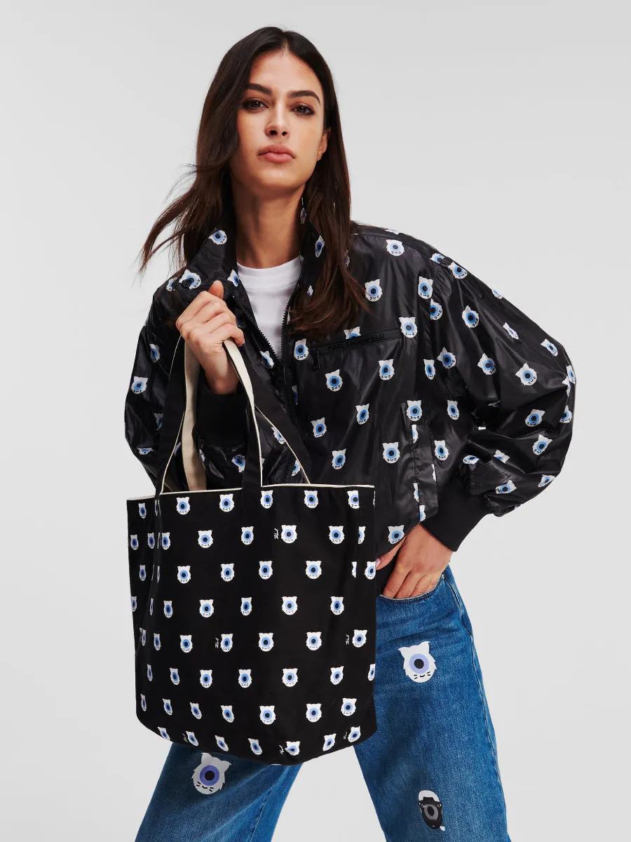 KL X DARCEL DISAPPOINTS REVERSIBLE CANVAS SHOPPER