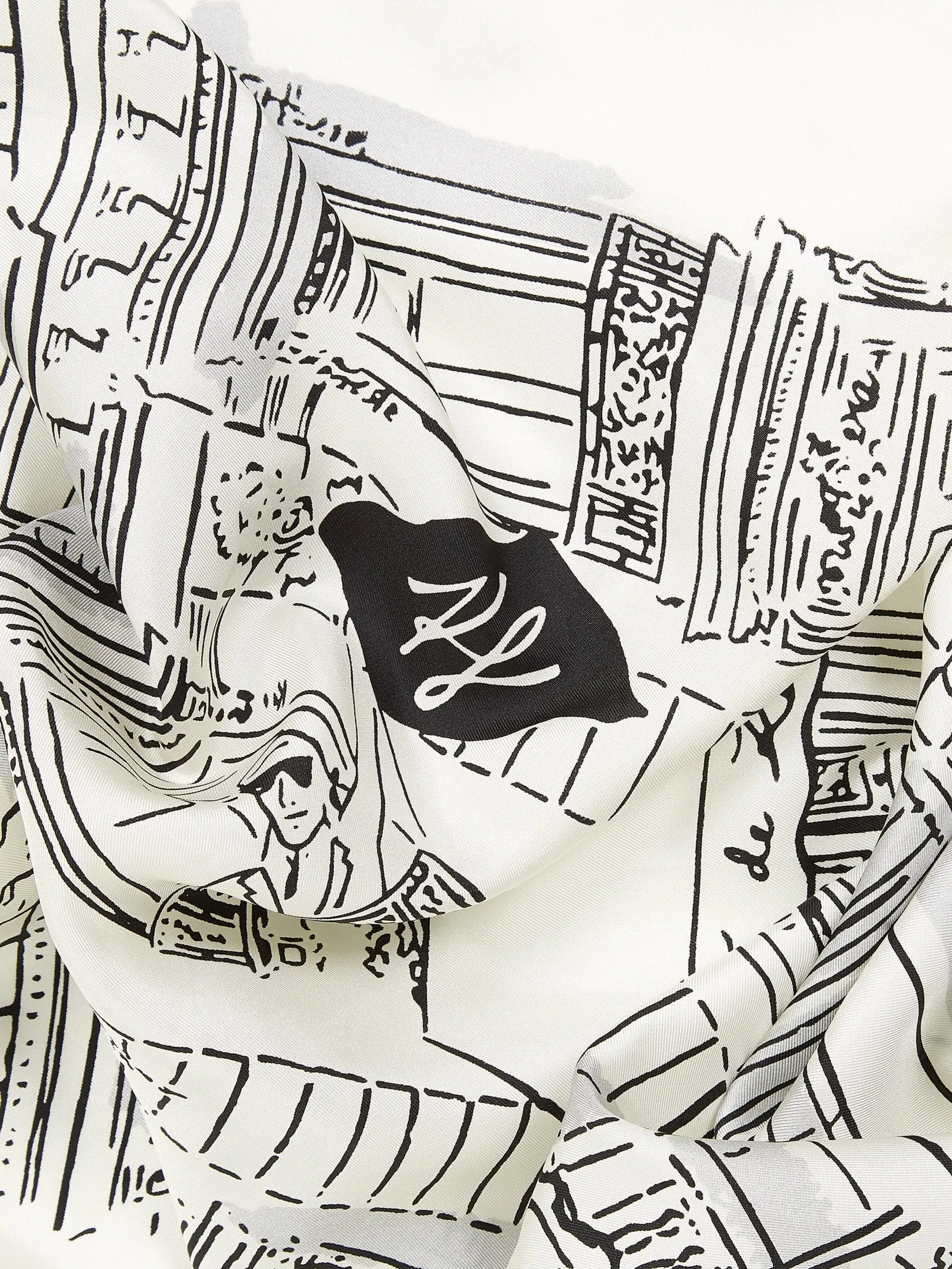 KL X JORGE PARRA SMALL SILK SCARF