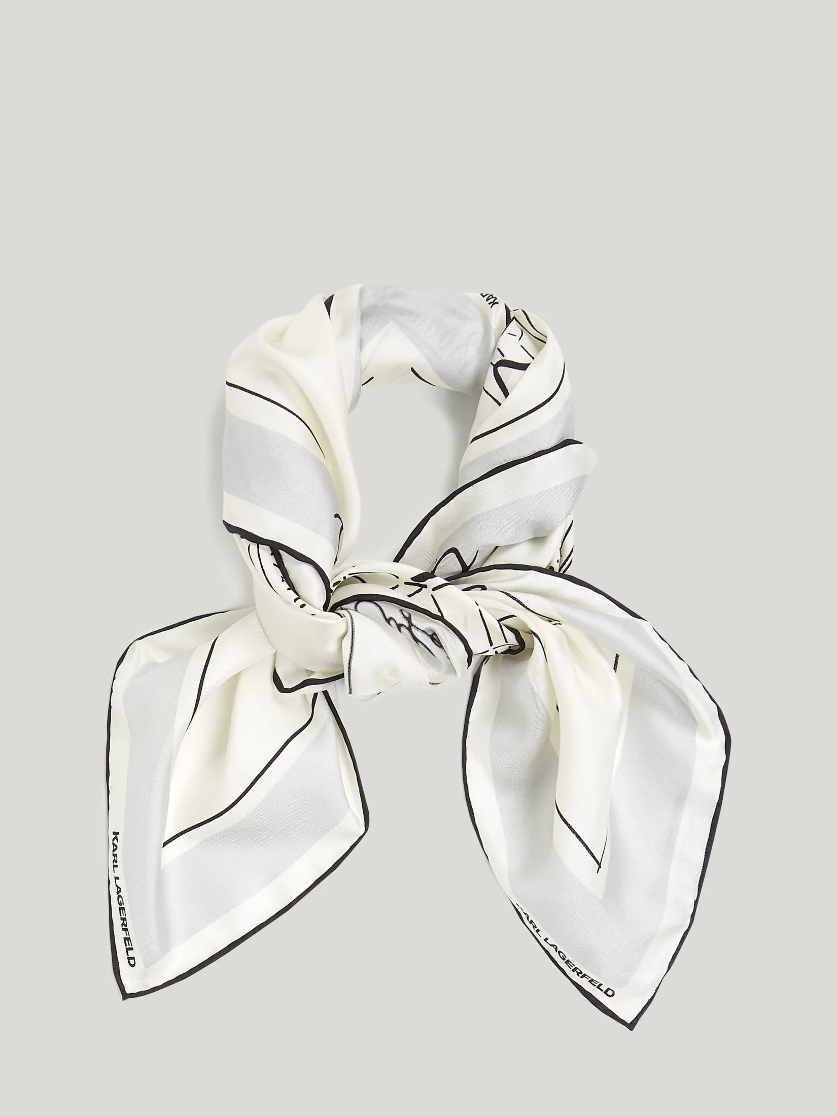 KL X JORGE PARRA SMALL SILK SCARF