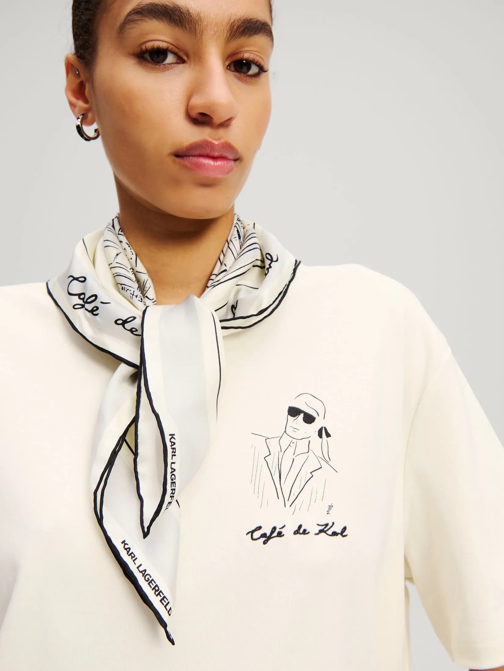 KL X JORGE PARRA SMALL SILK SCARF