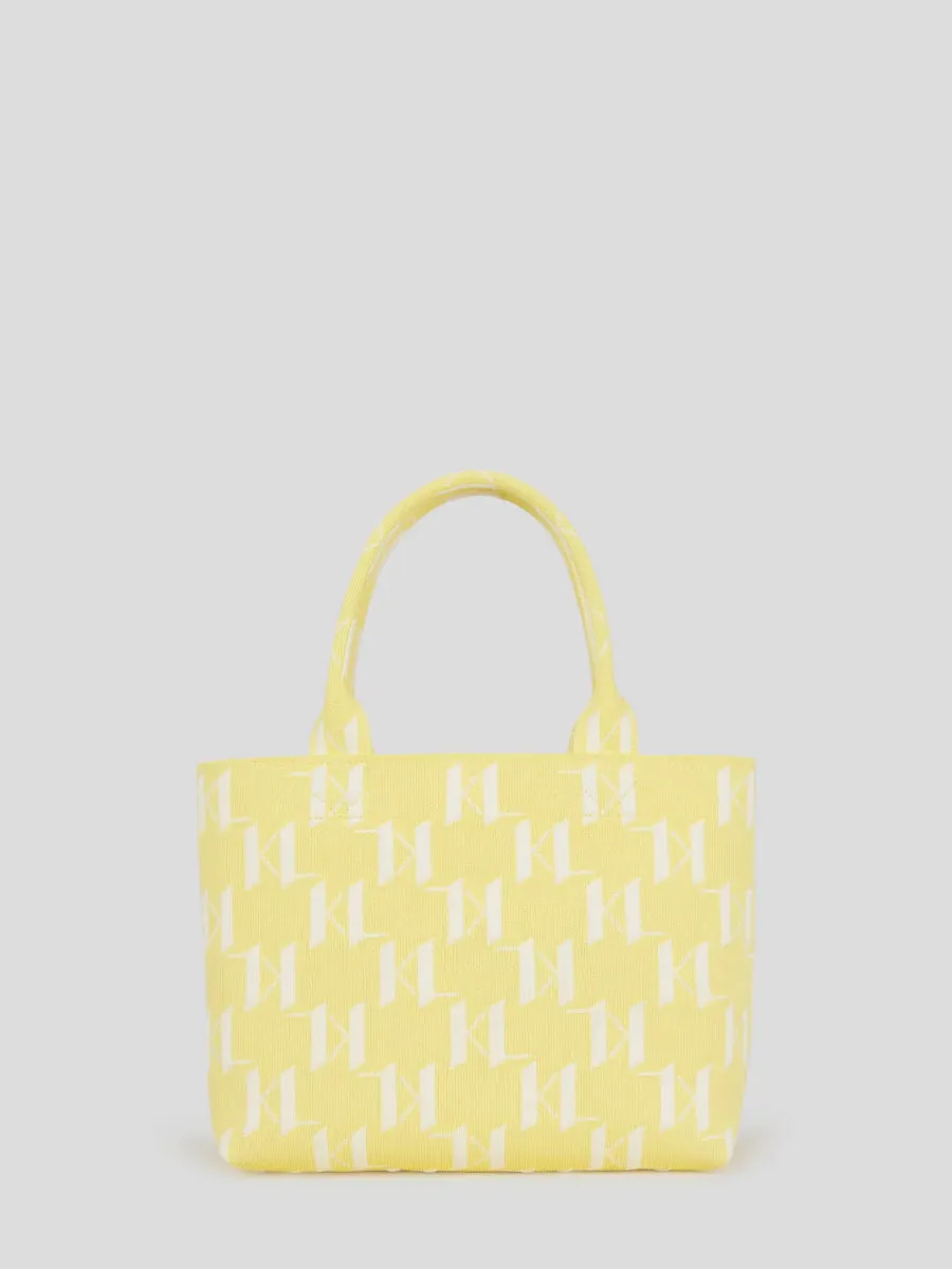 K/MONOGRAM KNIT MEDIUM TOTE BAG