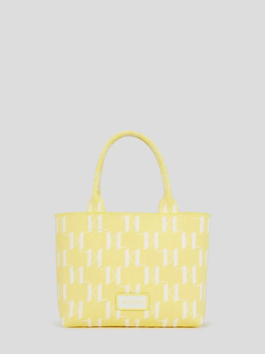 K/MONOGRAM KNIT MEDIUM TOTE BAG