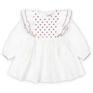 Konges Sljd Pure White Coeur Dress Gots