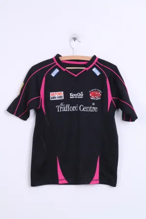 Kooga Salford City Reds Boys L Shirt Black Sport Salford Van Hire