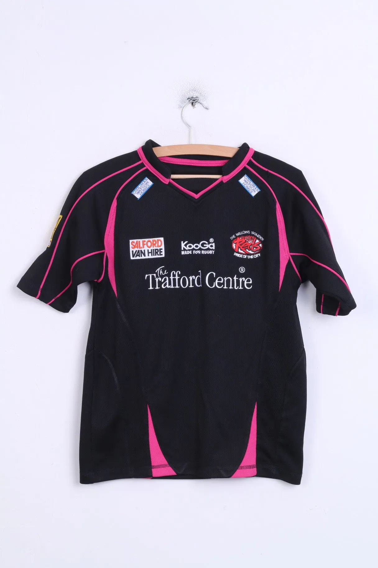 Kooga Salford City Reds Boys L Shirt Black Sport Salford Van Hire