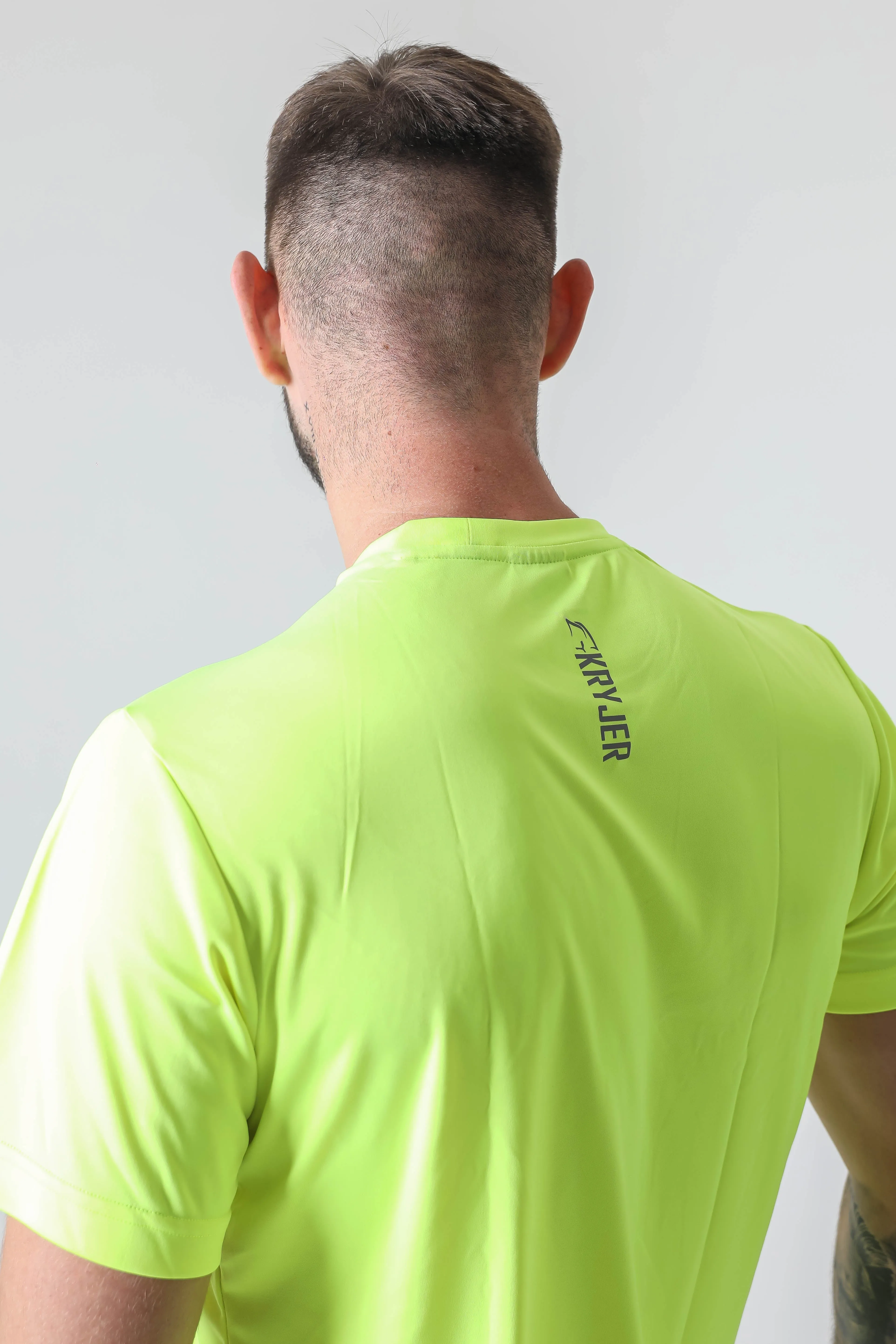 Kryjer X NTC Essential Range Half T-Shirt - Neon Yellow