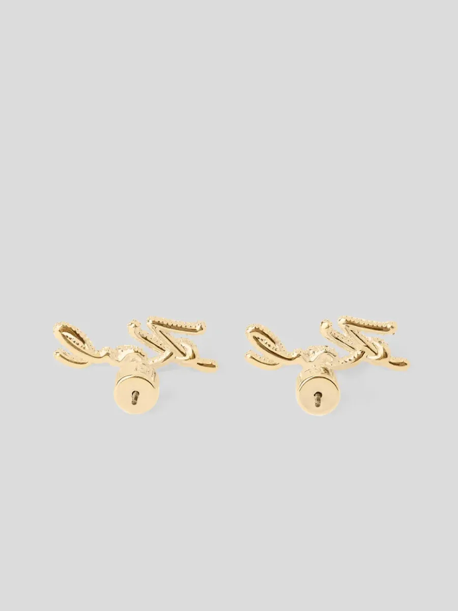 K/SIGNATURE PAV STUD EARRINGS