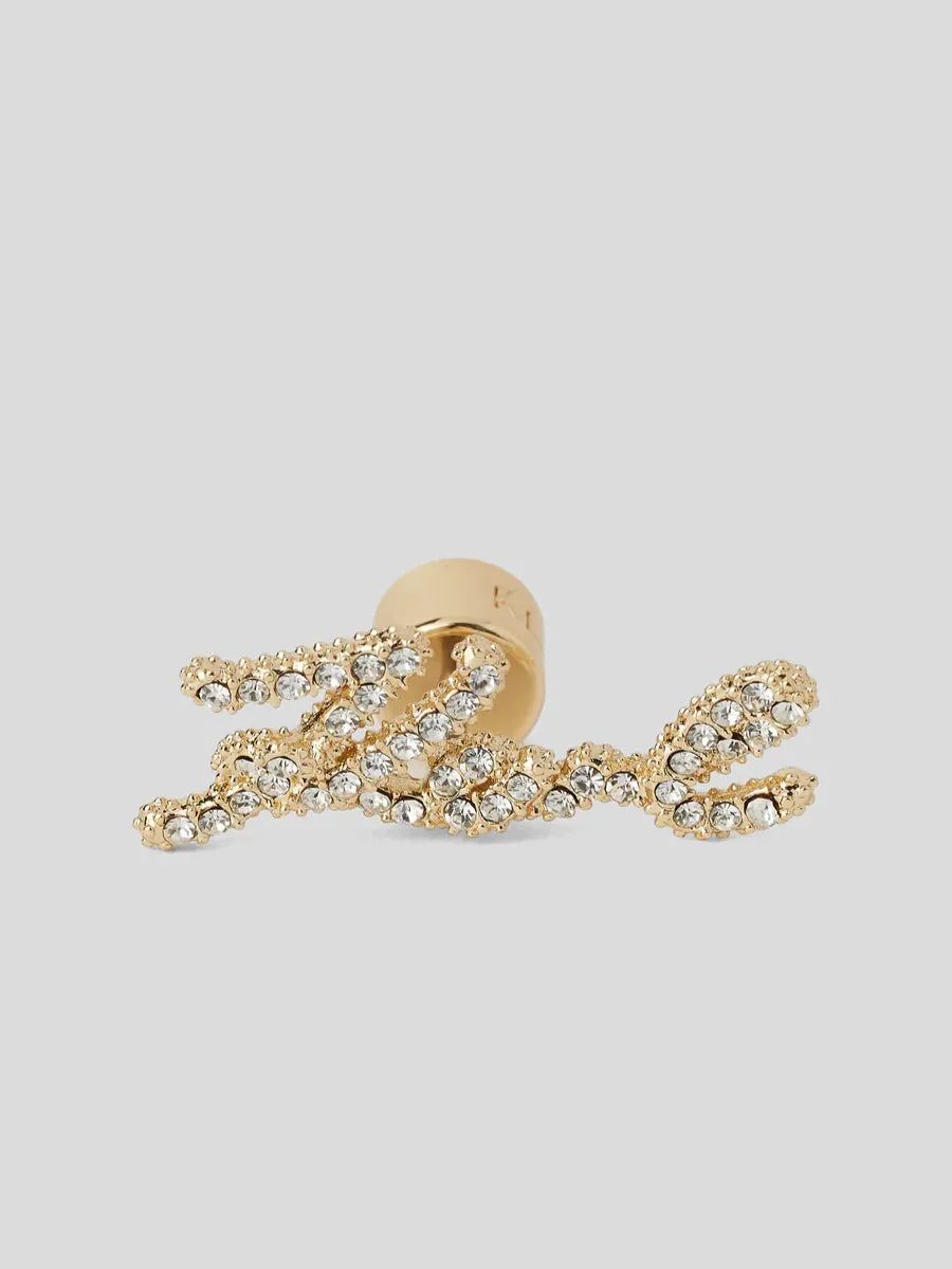 K/SIGNATURE PAV STUD EARRINGS