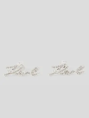 K/SIGNATURE PAV STUD EARRINGS