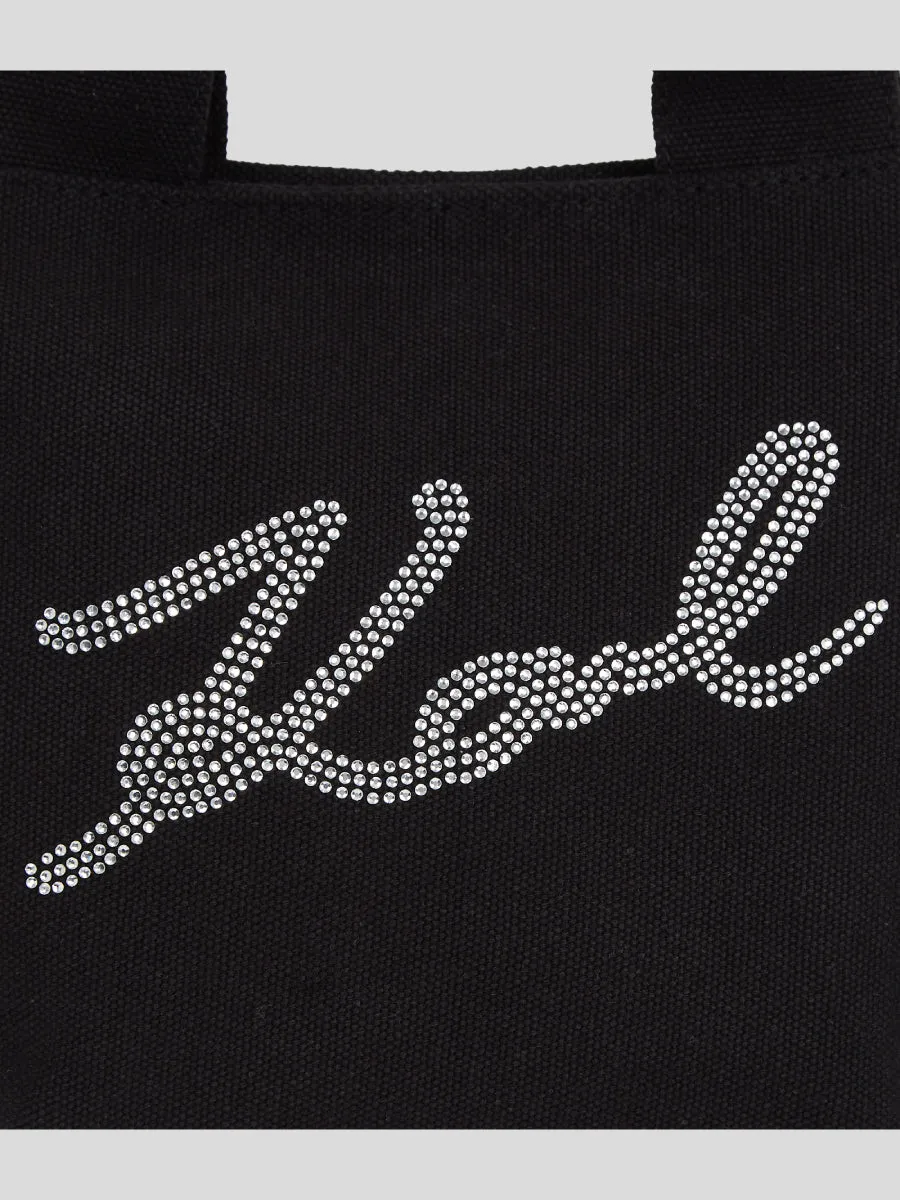 K/SIGNATURE RHINESTONE SMALL SHOPPER
