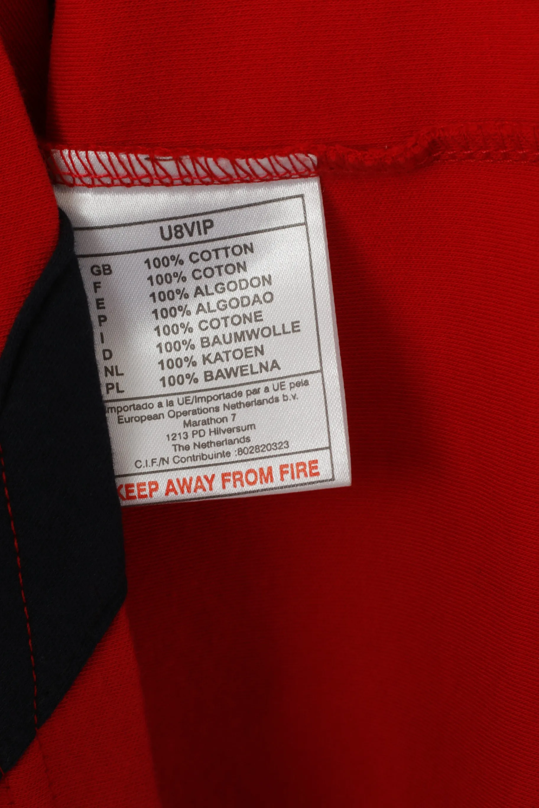 La Martina Men XXL Polo Shirt Red Cotton Polo Argentino #3 Short Sleeve Top
