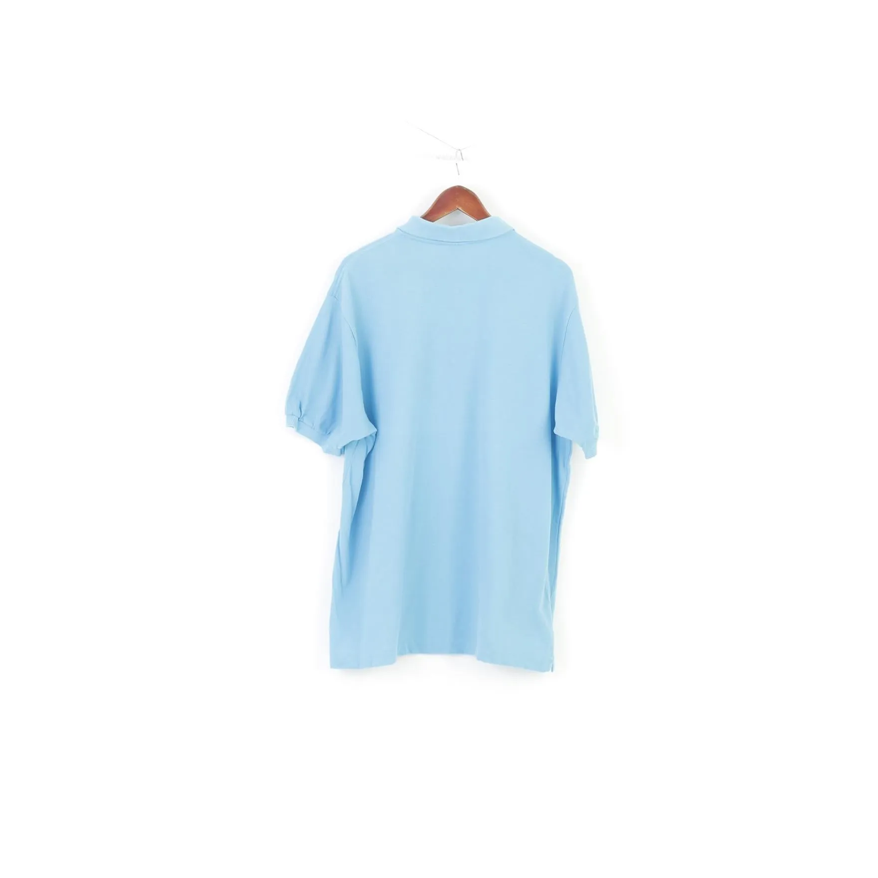 Lacoste Men 8 XL Polo Shirt Blue Short Sleeve Collar Cotton Vintage Top