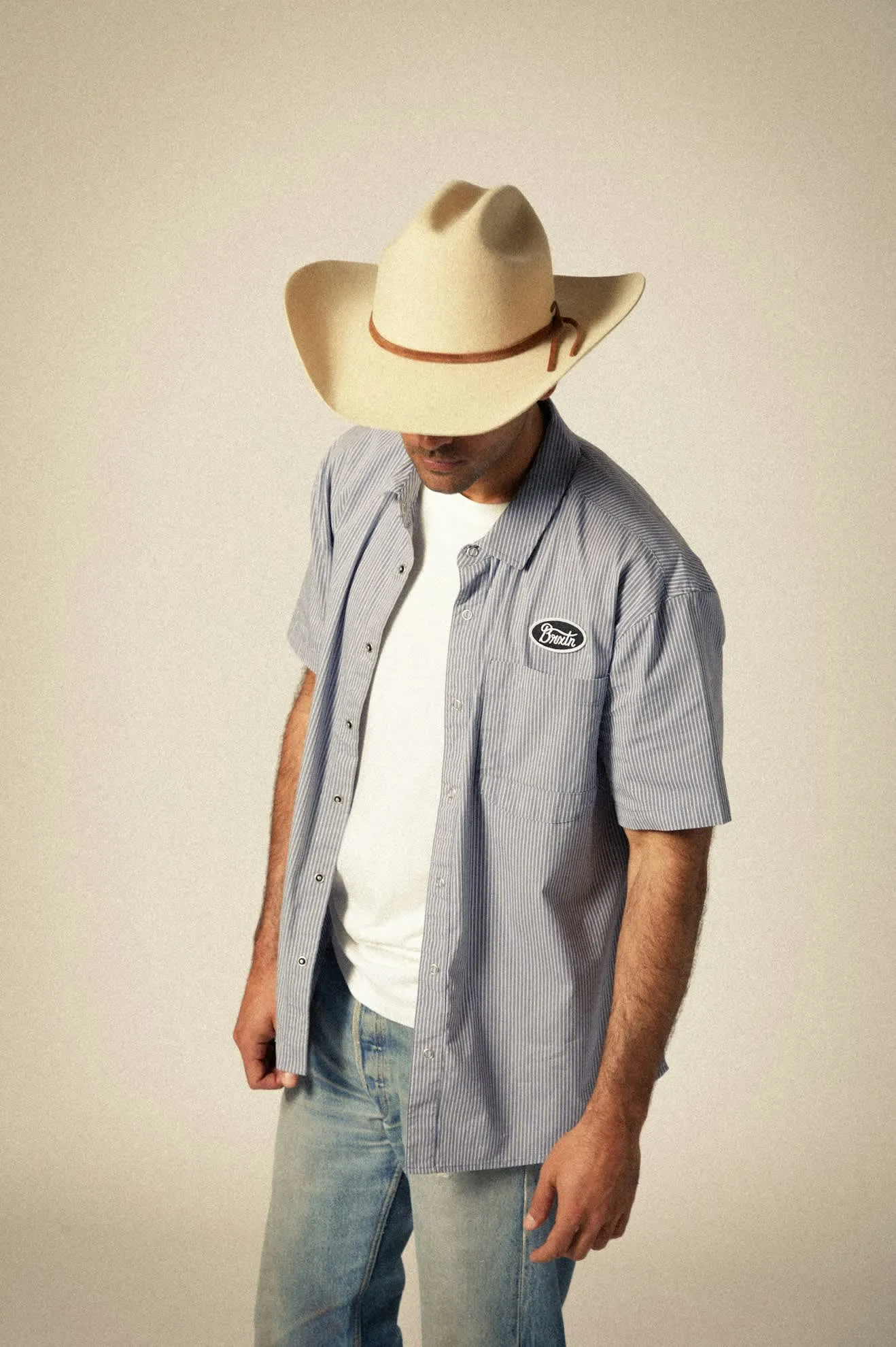 Laredo Cowboy Hat - Bone Brixton