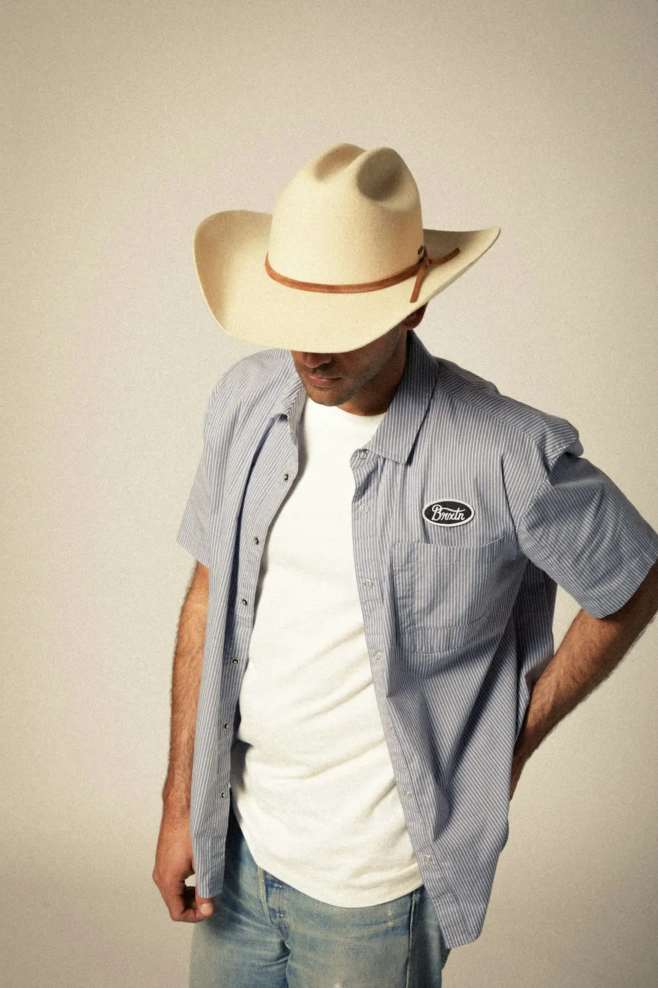 Laredo Cowboy Hat - Bone Brixton