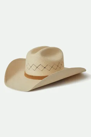 Laredo Panama Straw Cowboy Hat - Catalina Sand Brixton