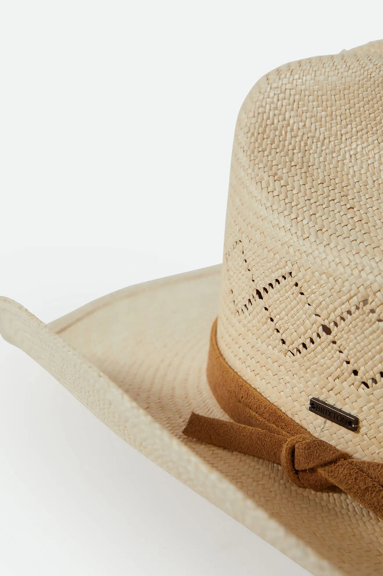 Laredo Panama Straw Cowboy Hat - Catalina Sand Brixton
