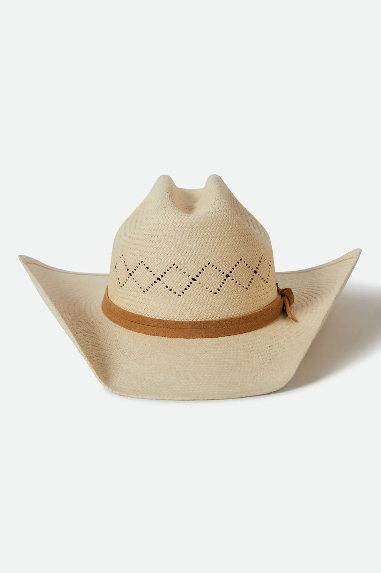 Laredo Panama Straw Cowboy Hat - Catalina Sand Brixton