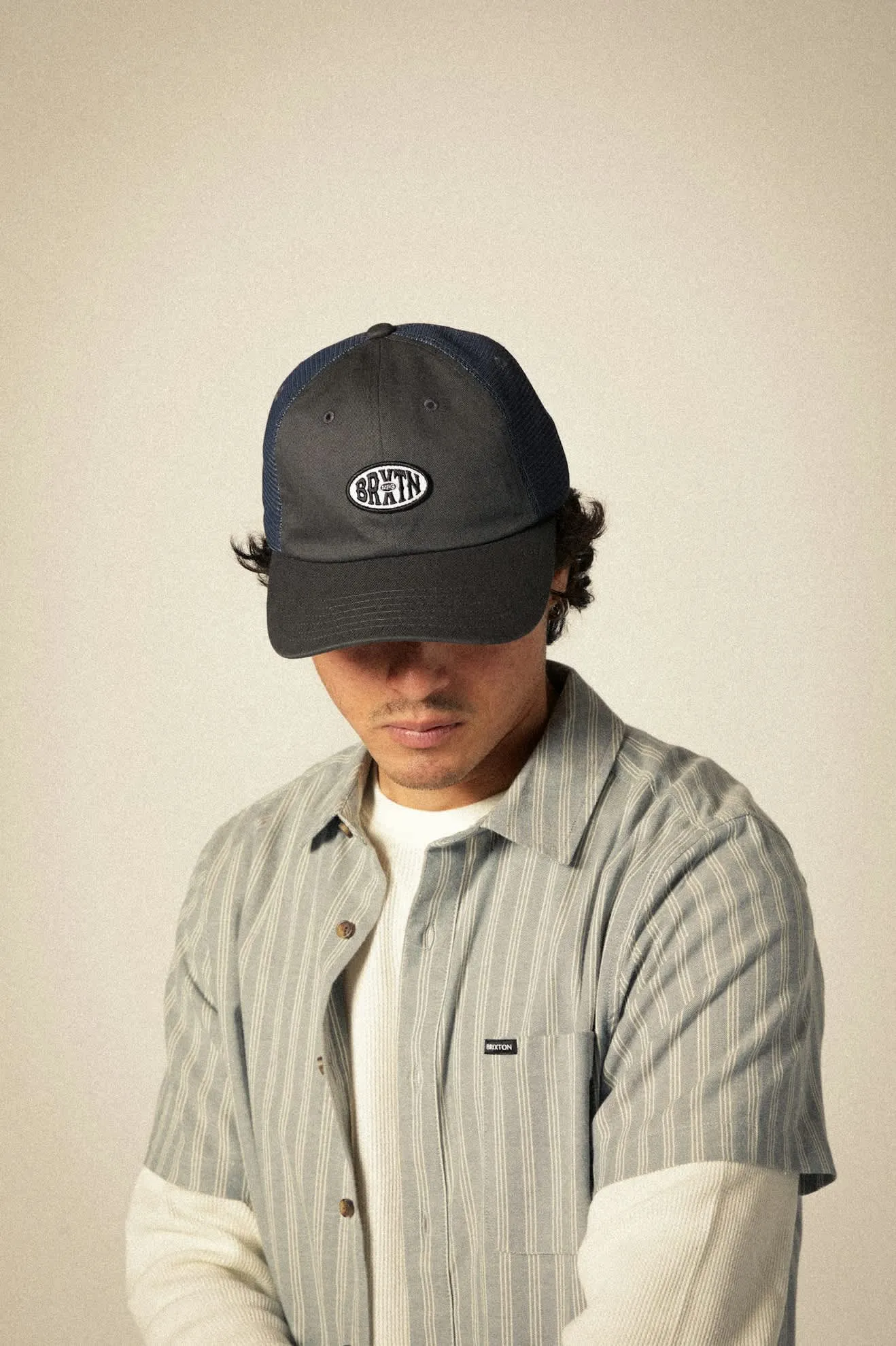 Largo Netplus Adjustable Hat - Charcoal/Charcoal Brixton