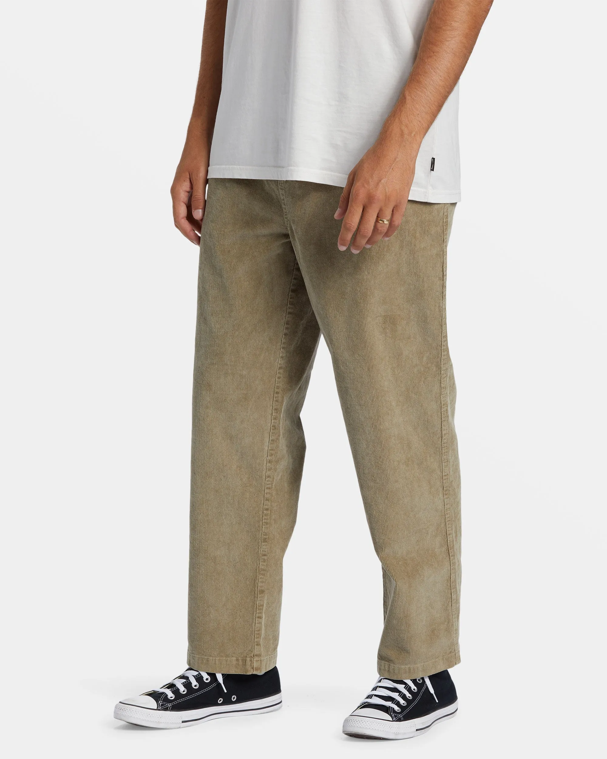 Larry Elastic Waist Corduroy Pants - Dune Billabong