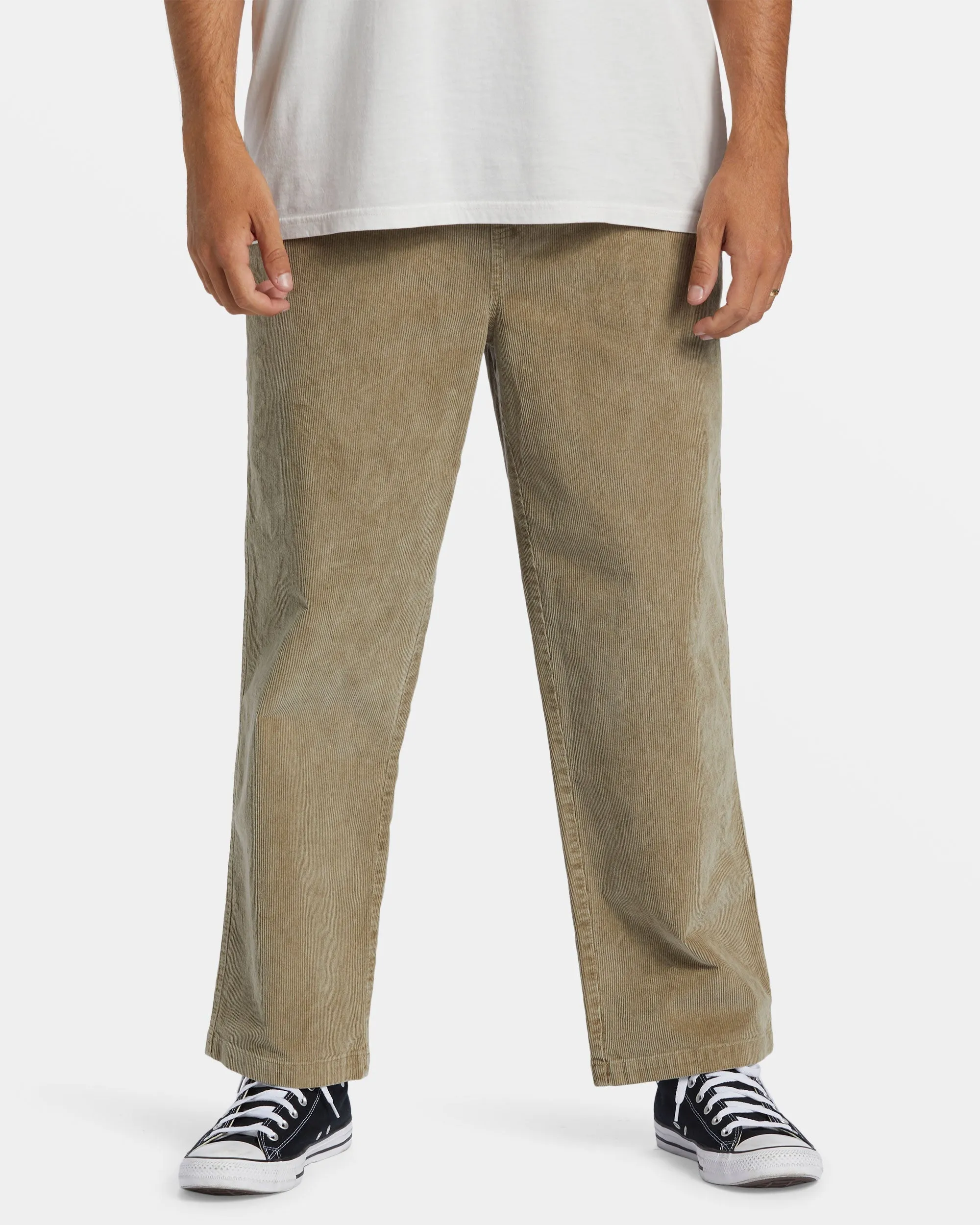 Larry Elastic Waist Corduroy Pants - Dune Billabong