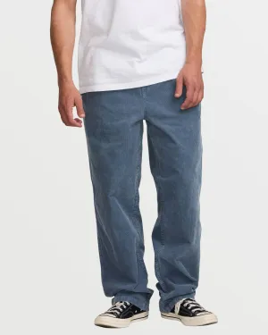 Larry Elastic Waist Corduroy Pants - Slate Blue Billabong
