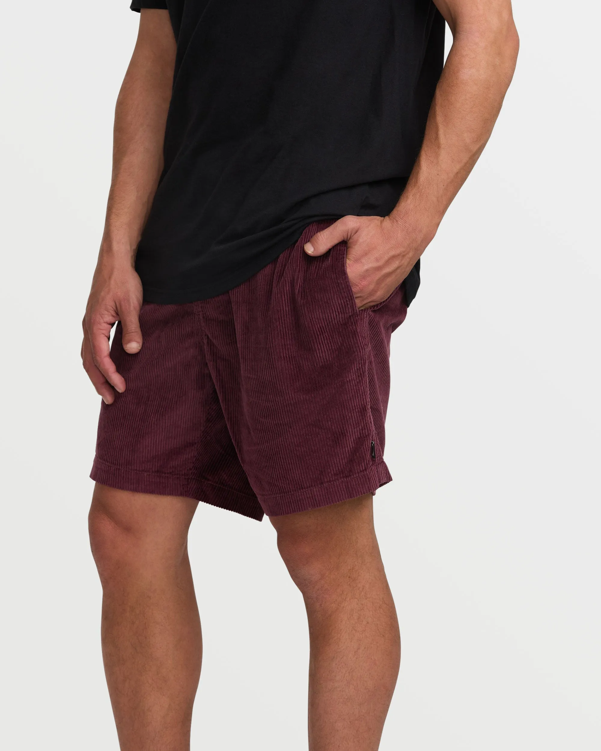 Larry Laybacks 19" Cord Shorts - Plum Billabong