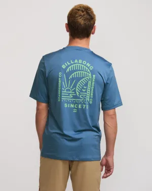 Last Night Loose Fit Short Sleeve Surf Tee - Bay Blue Billabong