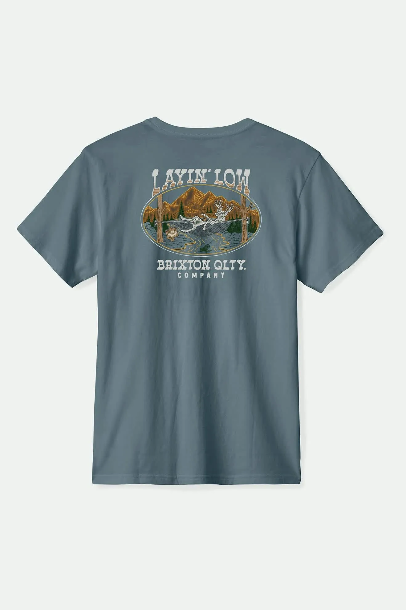 Layin' Low S/S Standard T-Shirt - Basalt Brixton