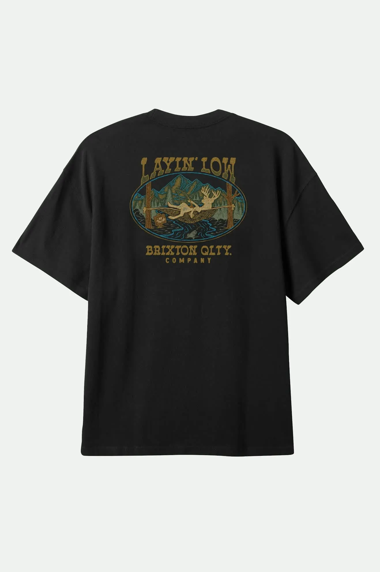Layin' Low S/S Standard T-Shirt - Black Brixton
