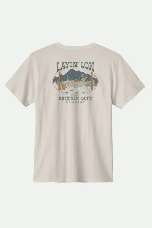 Layin' Low S/S Standard T-Shirt - Cream Brixton