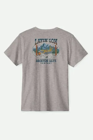 Layin' Low S/S Standard T-Shirt - Heather Grey Brixton