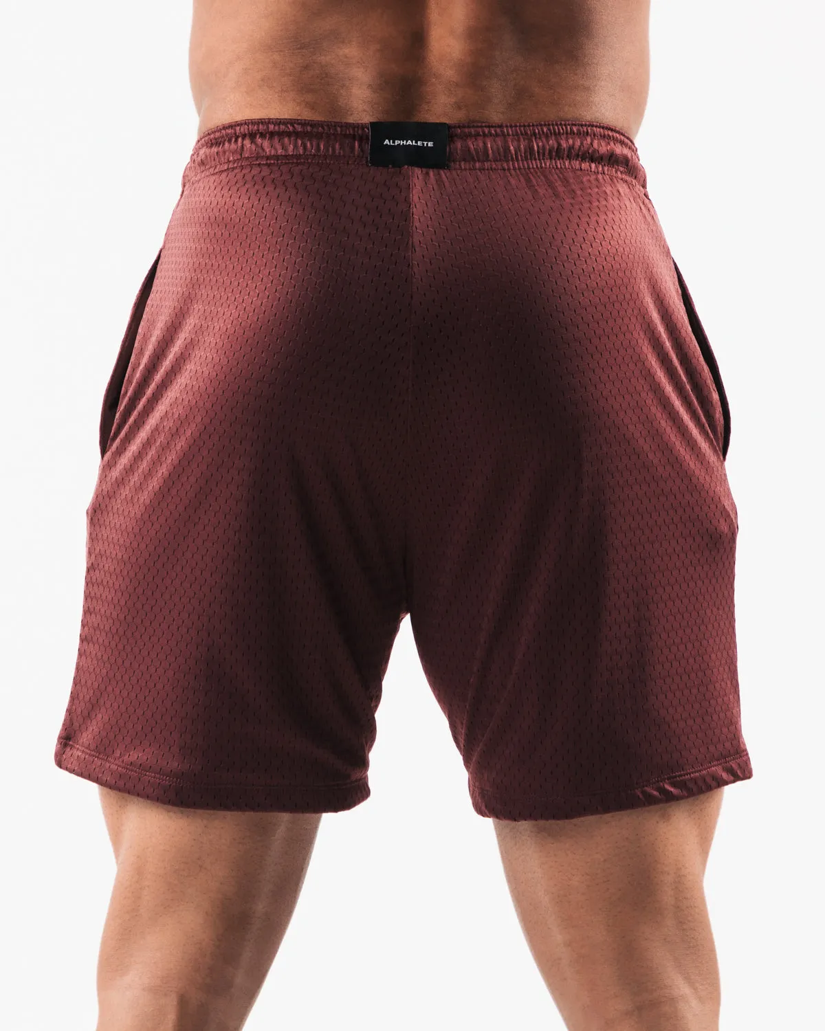 LDB More Mesh Short 6 - Burgundy Alphalete Athletics