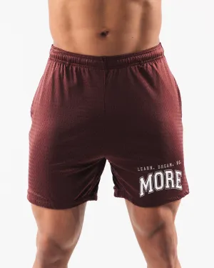 LDB More Mesh Short 6 - Burgundy Alphalete Athletics