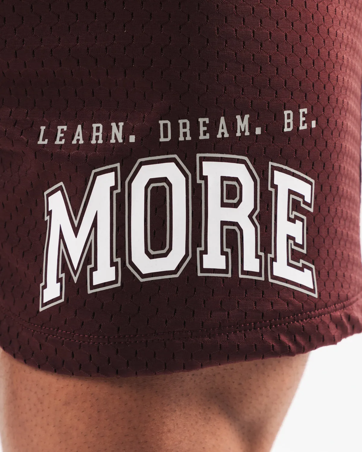 LDB More Mesh Short 6 - Burgundy Alphalete Athletics