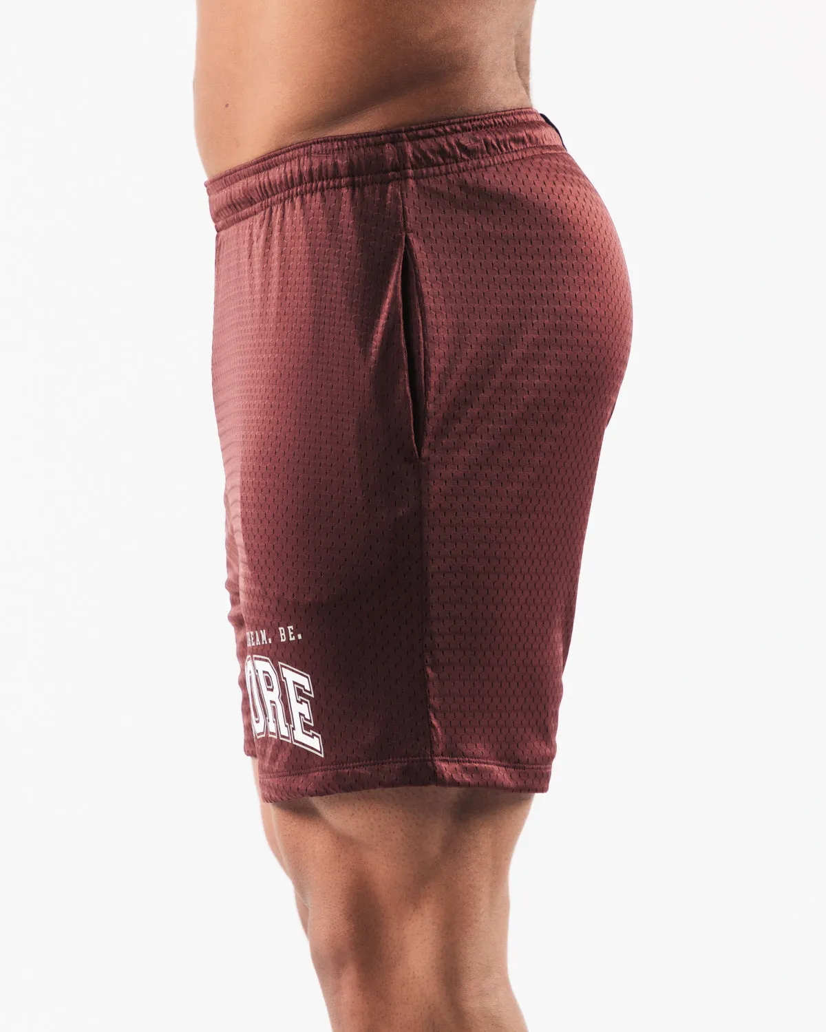 LDB More Mesh Short 6 - Burgundy Alphalete Athletics