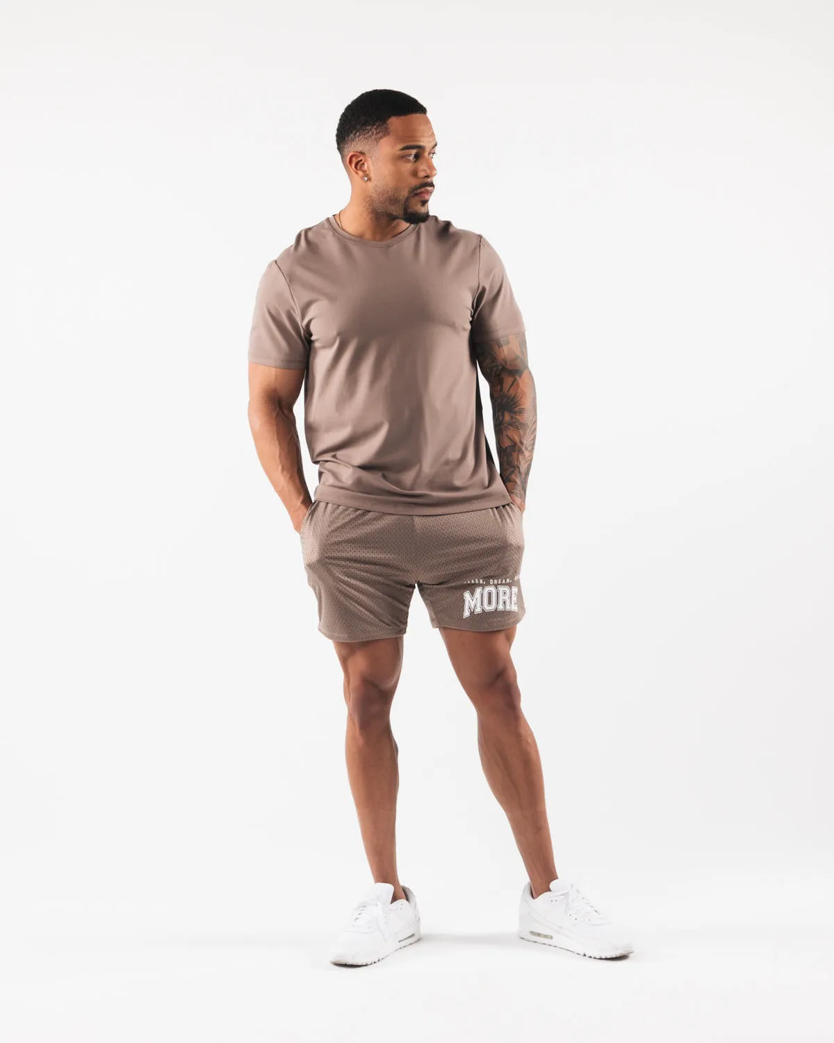 LDB More Mesh Short 6 - Mocha Alphalete Athletics