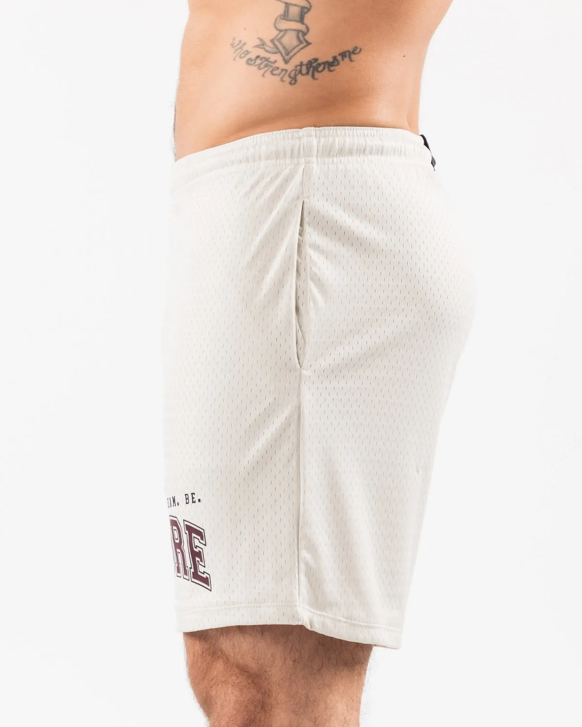 LDB More Mesh Short 6" - Sea Shell Alphalete Athletics