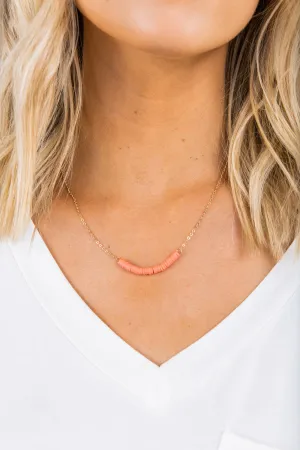 Lead You On Peach Pink Necklace